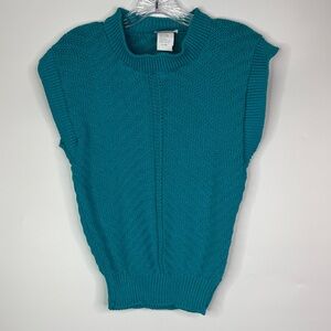 Vintage Fortune Knits Inc Blue Sleeveless Sweater Size XS/S